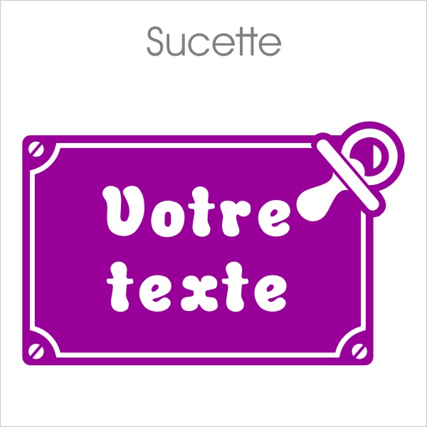 Sticker personnalisé enfant avec motifs tétine