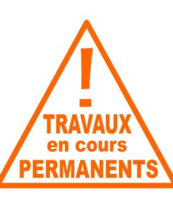 Sticker ado porte de chambre Modèle travaux permanents