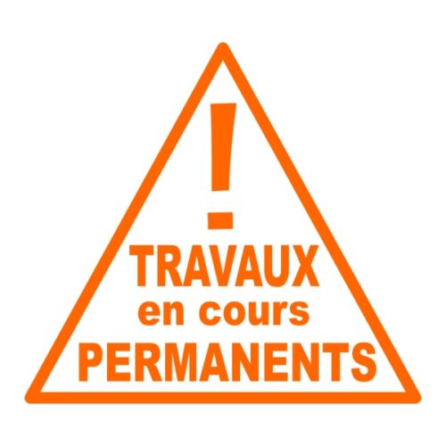 Sticker ado porte de chambre Modèle travaux permanents