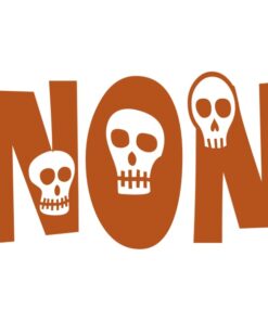 Sticker NON pour porte de chambre ado