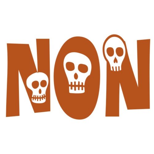 Sticker NON pour porte de chambre ado