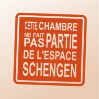 Sticker porte de chambre ado espace Schengen Sticker humour cette chambre ne fait pas partie de l'espace Schengen