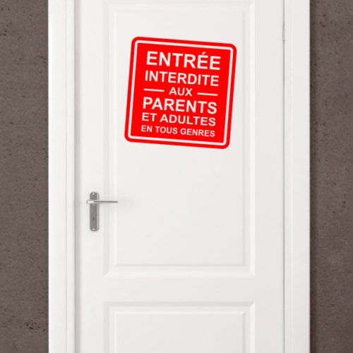 Panneau Métal Personnalisé "Danger Enter At Own Risk" A4 - Pour Porte Chambre Ado, Décoration Murale