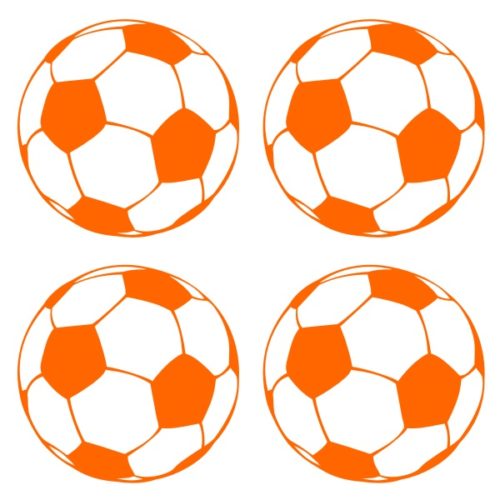 4 stickers de ballons de foot