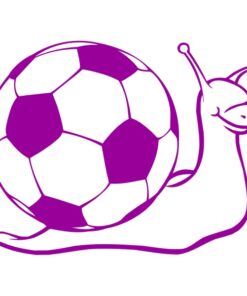 Sticker humour ballon de football escargot
