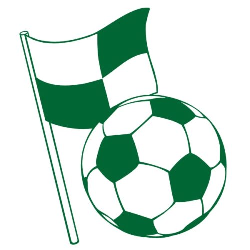 Sticker décoration murale ballon de foot et drapeau