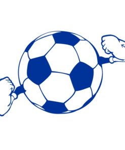 Sticker humour ballon de foot Popeye