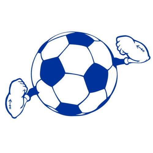 Sticker humour ballon de foot Popeye