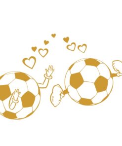 Sticker humour ballon de foot amoureux
