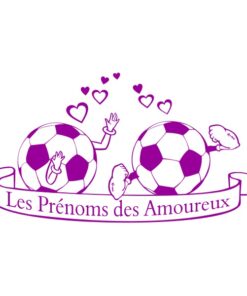 Sticker mariage avec ballon de football et texte personnalisé