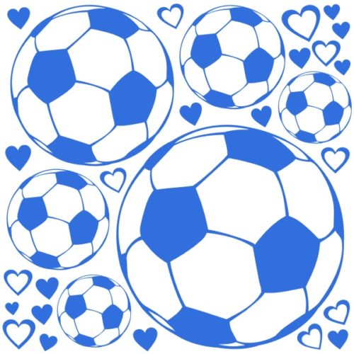 Planche économique de stickers de football pour la décoration intérieure