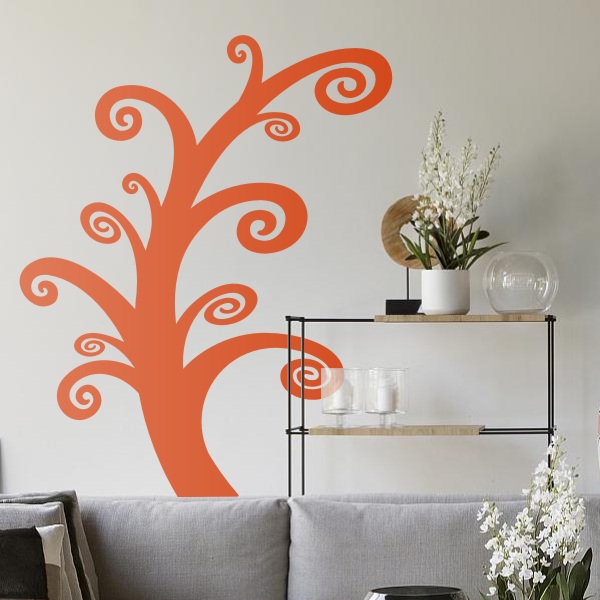 Sticker d'un arbre dans le style zen épuré