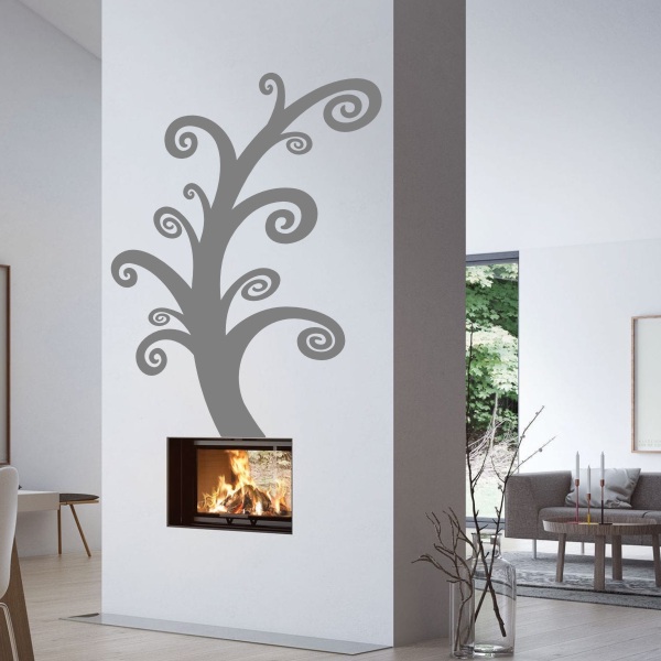 Sticker d'un arbre stylisé en arabesques pour la décoration murale