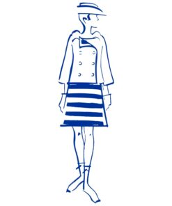 Sticker haute couture retro pas cher sticker mannequin