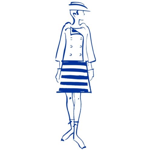 Sticker haute couture retro pas cher sticker mannequin