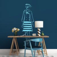 Voir la voiture entière Sticker mode vintage pas cher d'un mannequin