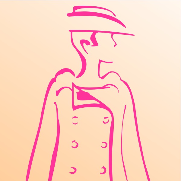 Sticker mode couture pas cher d'un mannequin