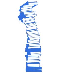 Sticker d'un grand tas de livres pour la décoration murale