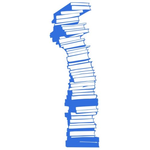 Sticker d'un grand tas de livres pour la décoration murale