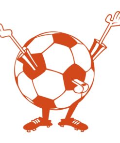 Sticker ballon de foot humour arbitre