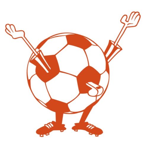 Sticker ballon de foot humour arbitre