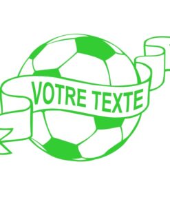 Sticker ballon de football avec mon texte personnalisé
