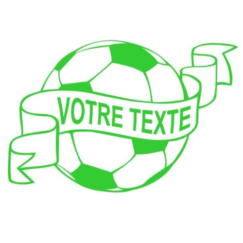 Sticker ballon de football avec mon texte personnalisé