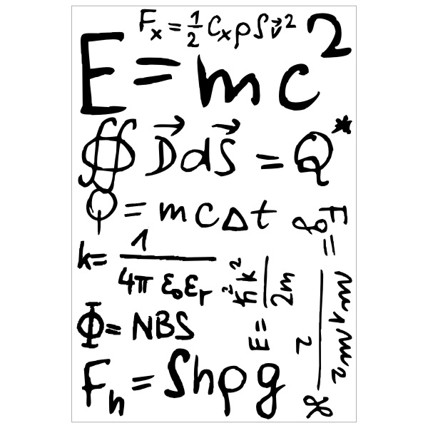 Stickers formules mathématiques pour la décoration des appareils électroménagers