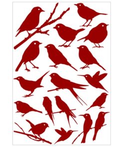 Stickers d'oiseaux posés pour la décoration murale