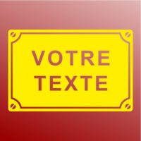 Plaque de rue avec texte personnalisé à mes couleurs