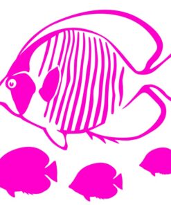 Stickers poisson tropical le Papillon Jaune