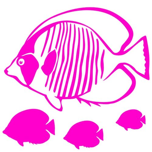 Stickers poisson tropical le Papillon Jaune