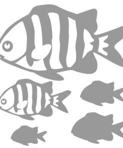 Stickers poissons le Sergent Majeur pour la déco des aquariums