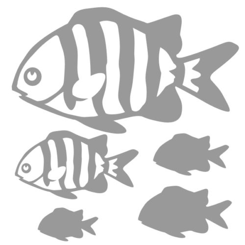 Stickers poissons le Sergent Majeur pour la déco des aquariums