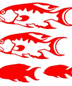 Stickers du poisson Croissant à Queue Jaune pour la décoration des