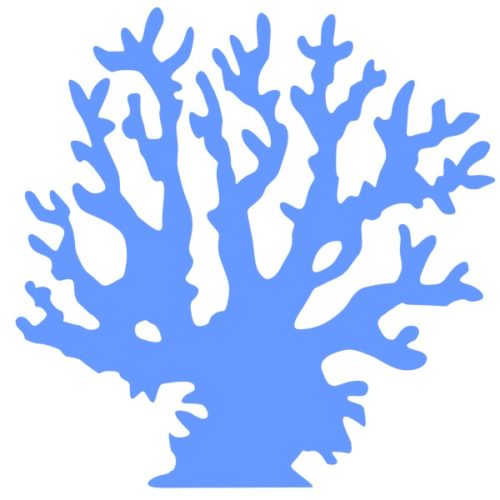 Stickers d'un corail pour la décoration des aquariums