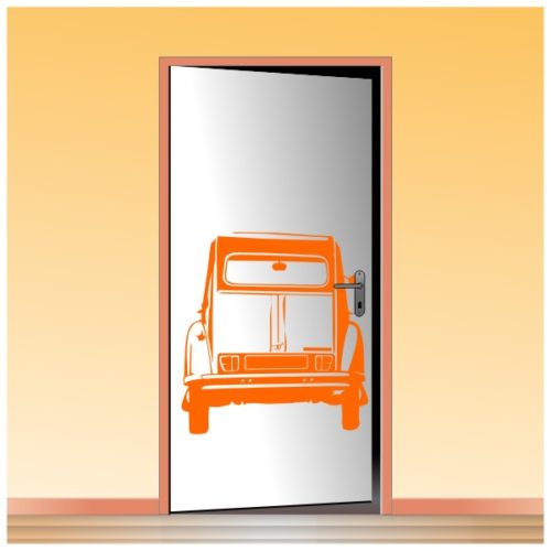 Sticker de la 2CV Charleston vue arrière