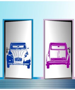 stickers de la 2CV Charleston avant et arrière sticker spécial décoration des portes