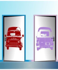 Stickers décoration de l'Estafette Renault vue avant et vue arrière