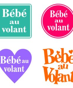 Sticker autocollant bébé au volant pour poser sur la vitre arrière de la voiture