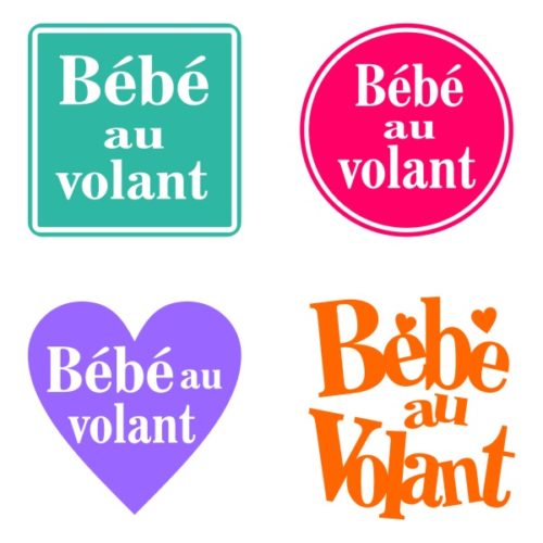 Sticker autocollant bébé au volant pour poser sur la vitre arrière de la voiture