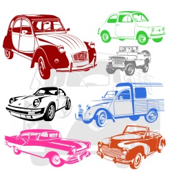 Stickers de belles voitures anciennes