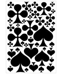Stickers motifs cartes à jouer pique et trèfle pour la décoration des appareils électroménagers