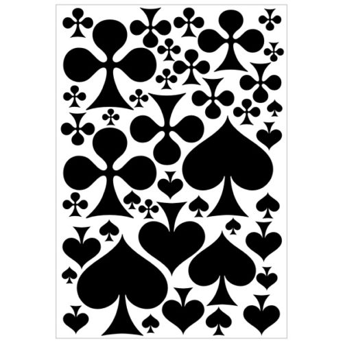 Stickers motifs cartes à jouer pique et trèfle pour la décoration des appareils électroménagers