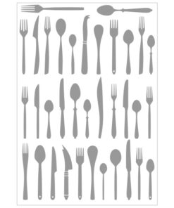 Stickers couteaux fourchettes et cuillères pour la décoration de la cuisine