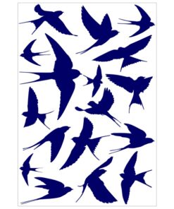 Stickers hirondelles en vol pour la décoration murale
