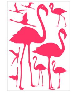 Stickers flamants roses pour la décoration murale