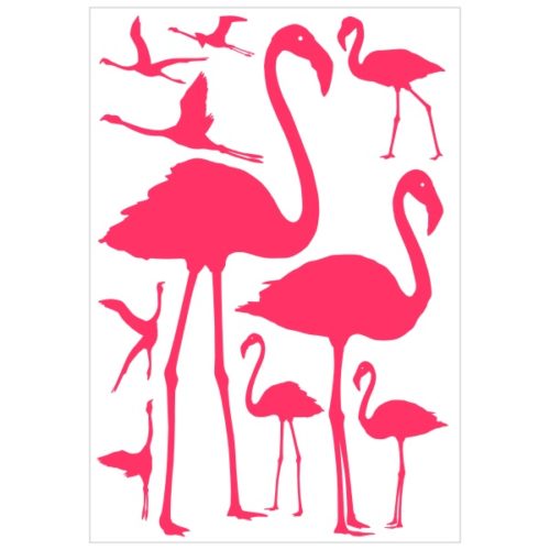 Stickers flamants roses pour la décoration murale
