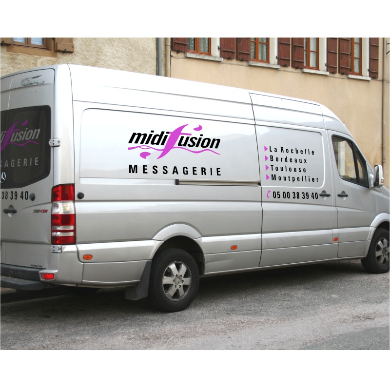 Publicité sur fourgon