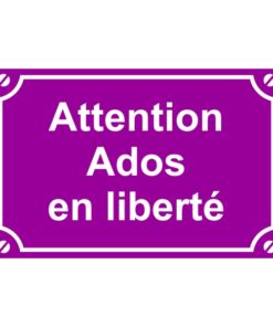 Sticker et plaque de rue ados en liberté